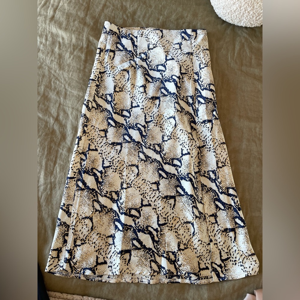 Princess Polly Snakeskin Silk Skirt